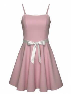 PULSE Y2K Vintage Pink Skater Dress Ruffle Underskirt Size Large